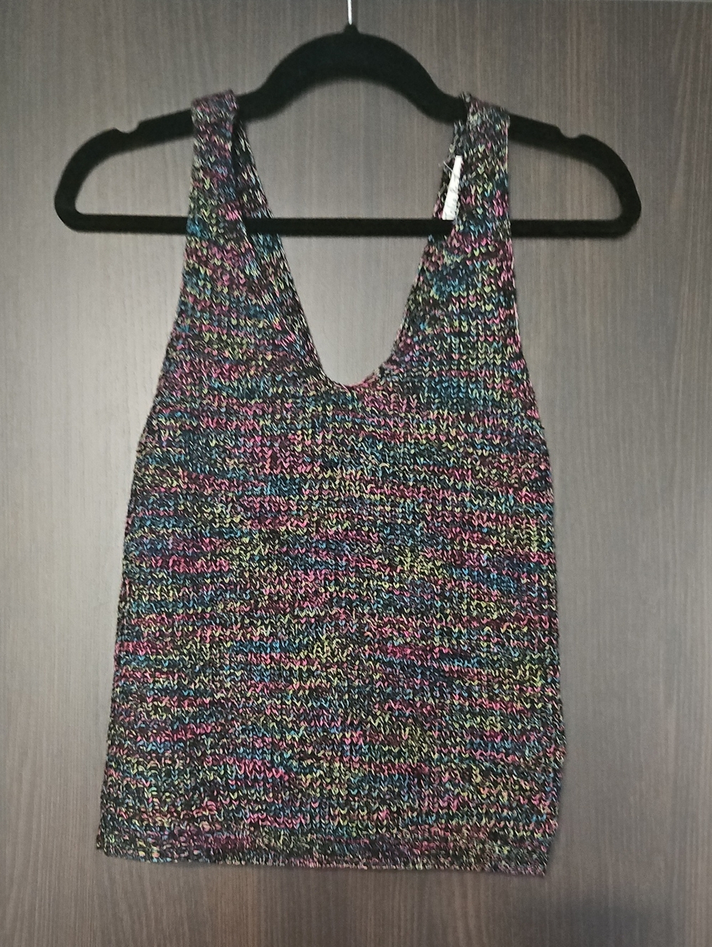 Multicolor Knit Scoop Neck Tank Top